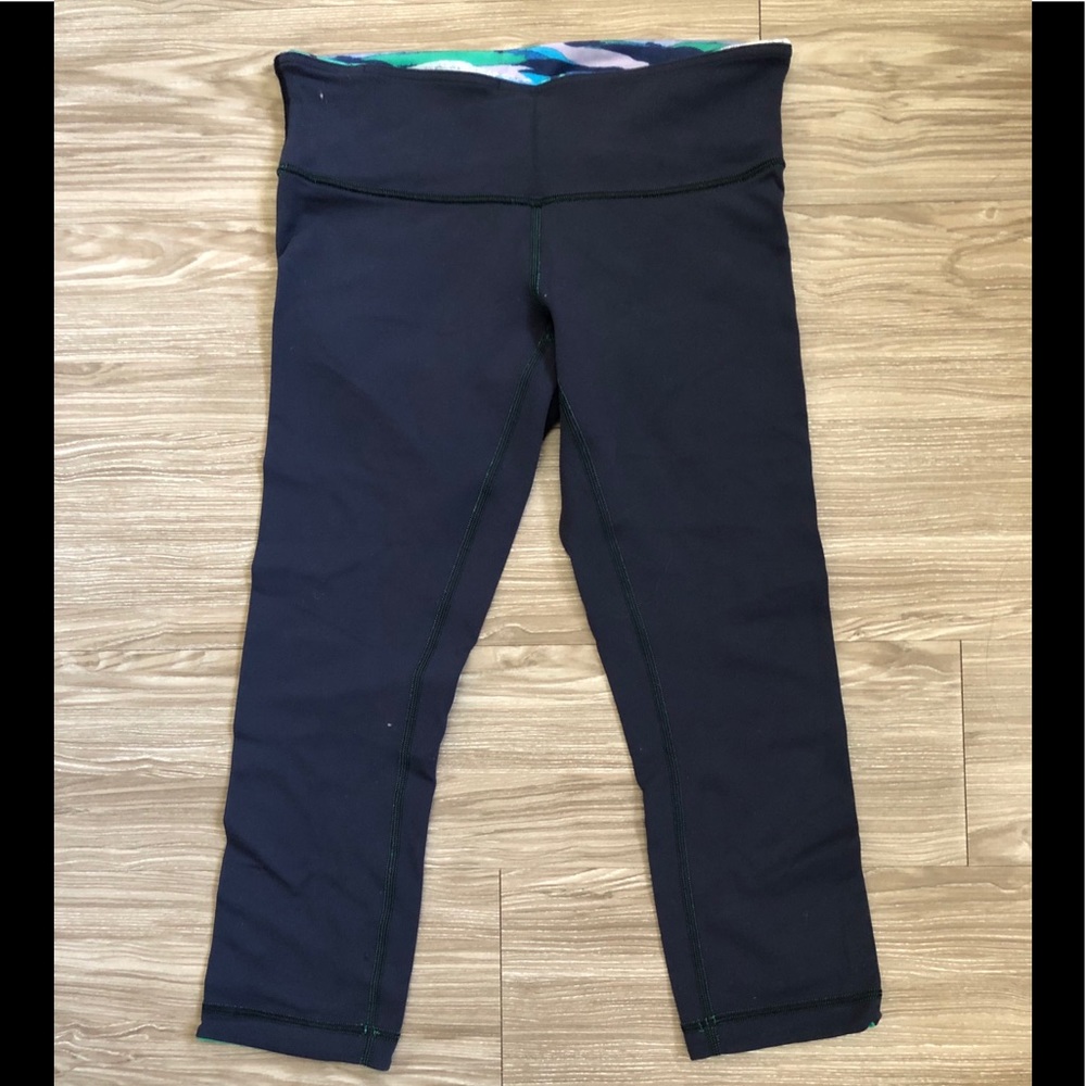 Lululemon Pants reversible blue green Sz 6